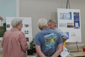 Town residents discussing information 